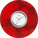 Deja vu watch, jewelry discs, Print-Design, red-orange, L 226-1