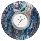 Deja vu Uhr, Schmuckscheiben, Print-Design, blau-t�rkis, L 230-1