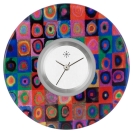 Deja vu Uhr, Schmuckscheiben, Print-Design, bunt, L 233-1