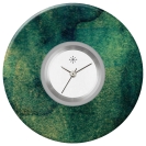 Deja vu Uhr, Schmuckscheiben, Print-Design, gr�n-gelb, L 236-1