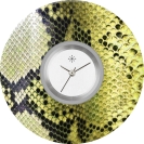 Deja vu watch, jewelry discs, Print-Design, green-yellow, L 239-2