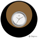 Deja vu watch, jewelry discs, Print-Design, brown-gold, L 240-3