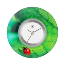 Deja vu Uhr, Schmuckscheiben, Print-Design, gr�n-gelb, L 261