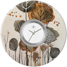 Deja vu Uhr, Schmuckscheiben, Print-Design, braun-gold, L 289-3