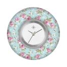 Deja vu watch, jewelry discs, Print-Design, blue-turquoise, L 28-2