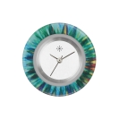 Deja vu watch, jewelry discs, Print-Design, blue-turquoise, L 3008