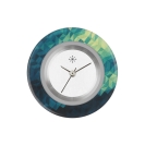 Deja vu Uhr, Schmuckscheiben, Print-Design, blau-t�rkis, L 3020