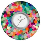 Deja vu watch, jewelry discs, Print-Design, colorful, L 320-2