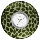Deja vu watch, jewelry discs, Print-Design, green-yellow, L 329-3