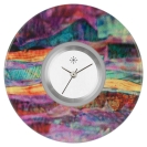 Deja vu watch, jewelry discs, Print-Design, colorful, L 335-2