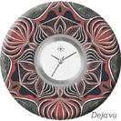 Deja vu Uhr, Schmuckscheiben, Print-Design, blau-t�rkis, L 357-3
