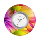 Deja vu Uhr, Schmuckscheiben, Print-Design, bunt, L 369-1