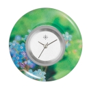 Deja vu Uhr, Schmuckscheiben, Print-Design, gr�n-gelb, L 377