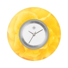 Deja vu Uhr, Schmuckscheiben, Print-Design, gr�n-gelb, L 383