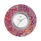 Deja vu watch, jewelry discs, Print-Design, purple-pink, L 391-1