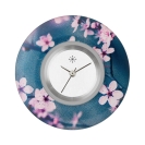 Deja vu watch, jewelry discs, Print-Design, blue-turquoise, L 394
