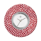 Deja vu watch, jewelry discs, Print-Design, red-orange, L 4023