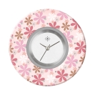 Deja vu watch, jewelry discs, Print-Design, purple-pink, L 4029