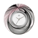 Deja vu Uhr, Schmuckscheiben, Print-Design, schwarz-grau-wei�, L 4053