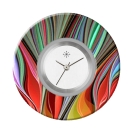 Deja vu Uhr, Schmuckscheiben, Print-Design, bunt, L 4056