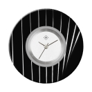 Deja vu Uhr, Schmuckscheiben, Print-Design, schwarz-grau-wei�, L 4057