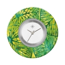 Deja vu watch, jewelry discs, Print-Design, green-yellow, L 4094