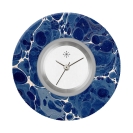 Deja vu Uhr, Schmuckscheiben, Print-Design, blau-t�rkis, L 4101