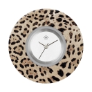 Deja vu watch, jewelry discs, Print-Design, brown-gold, L 4102