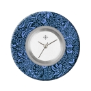 Deja vu watch, jewelry discs, Print-Design, blue-turquoise, L 4106