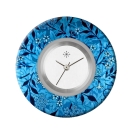 Deja vu Uhr, Schmuckscheiben, Print-Design, blau-t�rkis, L 4109