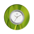 Deja vu Uhr, Schmuckscheiben, Print-Design, gr�n-gelb, L 4114