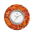 Deja vu watch, jewelry discs, Print-Design, red-orange, L 4120