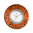 Deja vu watch, jewelry discs, Print-Design, red-orange, L 4123