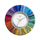 Deja vu Uhr, Schmuckscheiben, Print-Design, bunt, L 4127