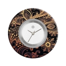 Deja vu Uhr, Schmuckscheiben, Print-Design, schwarz-grau-wei�, L 4134