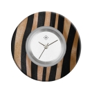 Deja vu Uhr, Schmuckscheiben, Print-Design, braun-gold, L 4135  Deja vu Uhr, Schmuckscheiben, Print-Design, braun-gold, L 4135