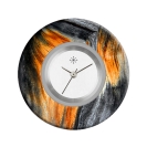 Deja vu Uhr, Schmuckscheiben, Print-Design, schwarz-grau-wei�, L 4136