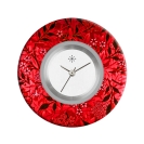 Deja vu watch, jewelry discs, Print-Design, red-orange, L 4138