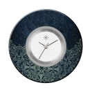 Deja vu Uhr, Schmuckscheiben, Print-Design, blau-t�rkis, L 4139