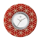 Deja vu watch, jewelry discs, Print-Design, red-orange, L 4141