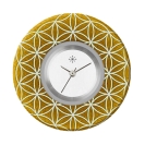 Deja vu Uhr, Schmuckscheiben, Print-Design, gr�n-gelb, L 4142