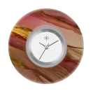 Deja vu Uhr, Schmuckscheiben, Print-Design, rot-orange, L 4145