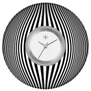 Deja vu Uhr, Schmuckscheiben, Print-Design, schwarz-grau-wei�, L 414-2