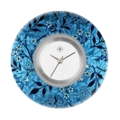 Deja vu watch, jewelry discs, Print-Design, blue-turquoise, L 4152