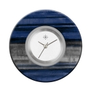 Deja vu Uhr, Schmuckscheiben, Print-Design, blau-t�rkis, L 4156