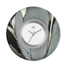 Deja vu Uhr, Schmuckscheiben, Print-Design, blau-t�rkis, L 4157