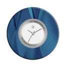 Deja vu Uhr, Schmuckscheiben, Print-Design, blau-trkis, L 4158