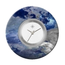 Deja vu Uhr, Schmuckscheiben, Print-Design, blau-t�rkis, L 4162