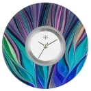 Deja vu Uhr, Schmuckscheiben, Print-Design, blau-t�rkis, L 426-1