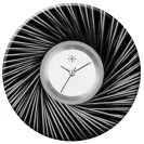Deja vu Uhr, Schmuckscheiben, Print-Design, schwarz-grau-wei�, L 442-1